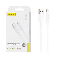 Foneng XS07 Lightning Cable 1.2m White – 2.4A Fast Charging USB-A to iPhone/iPad Data Cable