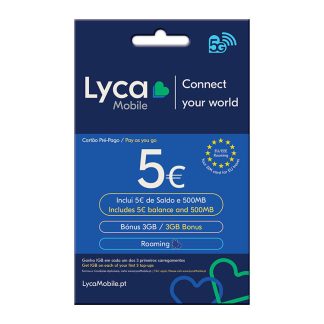 Lycamobile €5 Prepaid SIM with 500MB Data and 3GB Bonus Internet