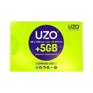UZO SIM Card 1GB+1000MIN+50 SMS 5GB Bonus