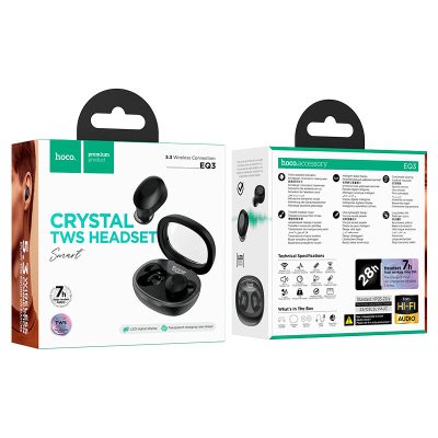 Hoco True Wireless Earbuds EQ3 Pure joy Black
