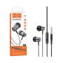 Hoco M108 Spring Wired Earphones with Mic 3.5mm – 1.2m Metal Gray