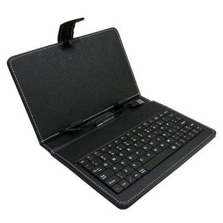 ART AB-97 Case with USB Keyboard for 7″ Tablet – Portable Protection & Typing, (Black)
