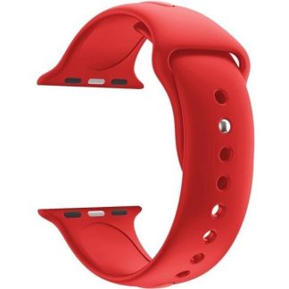 Soft Silicone Strap for Apple Watch 42/44/45mm – Red