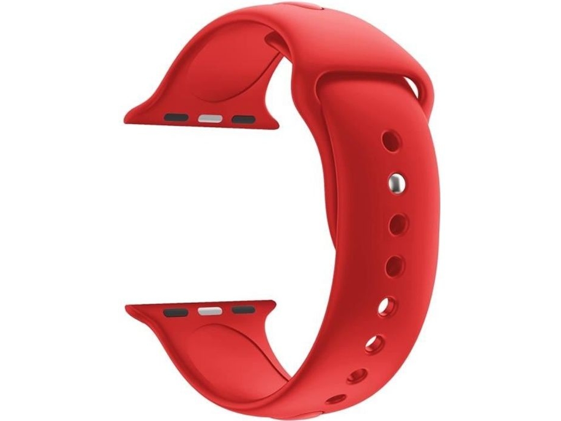 Soft Silicone Strap for Apple Watch 42/44/45mm – Red