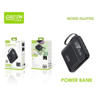 Green Lyca GL69705 5000mAh Power Bank – Compact