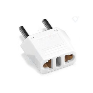 International Travel Adapter – 2.5A/250V 10A Universal Plug Converter (White)